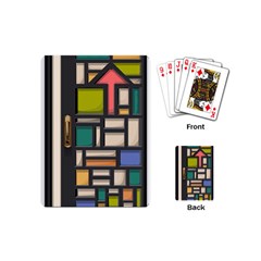 Door Stained Glass Stained Glass Playing Cards (mini) by Pakrebo