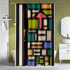 Door Stained Glass Stained Glass Shower Curtain 48  X 72  (small)  by Pakrebo