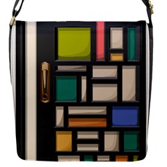 Door Stained Glass Stained Glass Flap Closure Messenger Bag (s) by Pakrebo