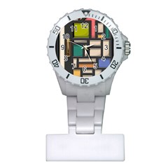 Door Stained Glass Stained Glass Plastic Nurses Watch by Pakrebo