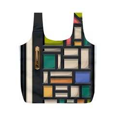 Door Stained Glass Stained Glass Full Print Recycle Bag (m) by Pakrebo