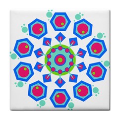 Mandala Geometric Design Pattern Tile Coasters by Pakrebo