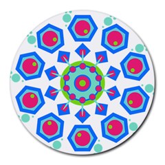 Mandala Geometric Design Pattern Round Mousepads by Pakrebo