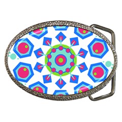 Mandala Geometric Design Pattern Belt Buckles by Pakrebo