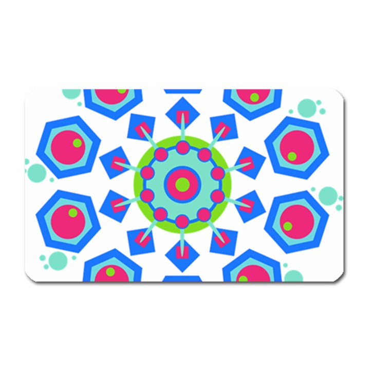 Mandala Geometric Design Pattern Magnet (Rectangular)