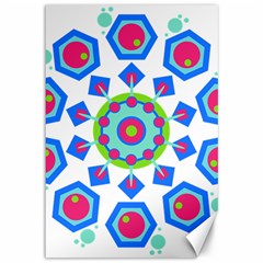 Mandala Geometric Design Pattern Canvas 12  X 18  by Pakrebo