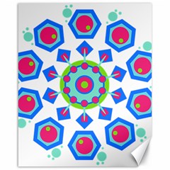 Mandala Geometric Design Pattern Canvas 16  X 20  by Pakrebo