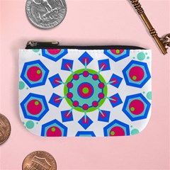 Mandala Geometric Design Pattern Mini Coin Purse by Pakrebo