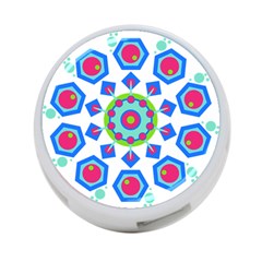 Mandala Geometric Design Pattern 4-port Usb Hub (two Sides) by Pakrebo