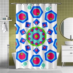 Mandala Geometric Design Pattern Shower Curtain 48  X 72  (small)  by Pakrebo