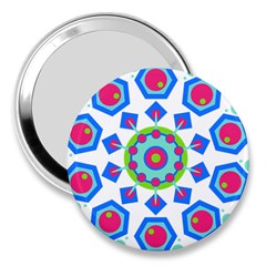 Mandala Geometric Design Pattern 3  Handbag Mirrors by Pakrebo