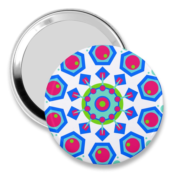 Mandala Geometric Design Pattern 3  Handbag Mirrors