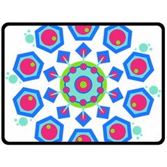 Mandala Geometric Design Pattern Double Sided Fleece Blanket (large)  by Pakrebo