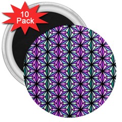 Geometric Patterns Triangle Seamless 3  Magnets (10 Pack)  by Pakrebo