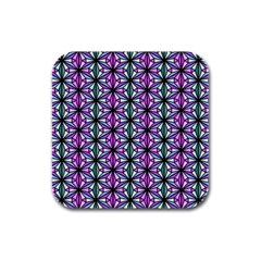 Geometric Patterns Triangle Seamless Rubber Square Coaster (4 Pack)  by Pakrebo