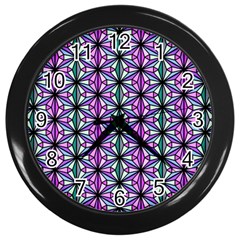 Geometric Patterns Triangle Seamless Wall Clock (black) by Pakrebo