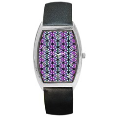 Geometric Patterns Triangle Seamless Barrel Style Metal Watch by Pakrebo