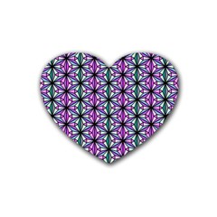 Geometric Patterns Triangle Seamless Rubber Coaster (heart)  by Pakrebo