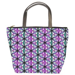 Geometric Patterns Triangle Seamless Bucket Bag by Pakrebo