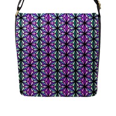 Geometric Patterns Triangle Seamless Flap Closure Messenger Bag (l) by Pakrebo