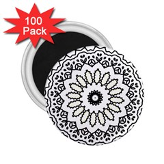 Mandala Kaleidoscope Arts 2 25  Magnets (100 Pack)  by Pakrebo