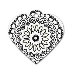 Mandala Kaleidoscope Arts Dog Tag Heart (two Sides) by Pakrebo