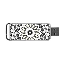 Mandala Kaleidoscope Arts Portable Usb Flash (one Side) by Pakrebo