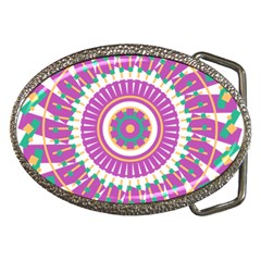 Mandala Geometric Pattern Shapes Belt Buckles by Pakrebo