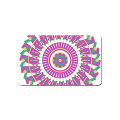 Mandala Geometric Pattern Shapes Magnet (name Card) by Pakrebo