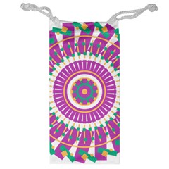 Mandala Geometric Pattern Shapes Jewelry Bag by Pakrebo