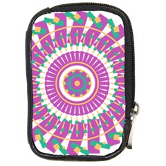 Mandala Geometric Pattern Shapes Compact Camera Leather Case by Pakrebo