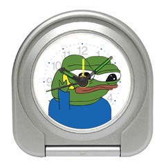 Apu Apustaja With Banana Phone Wall Eyed Pepe The Frog Kekistan Travel Alarm Clock