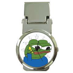 Apu Apustaja With Banana Phone Wall Eyed Pepe The Frog Kekistan Money Clip Watches by snek