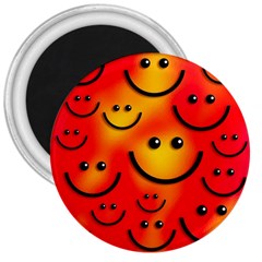 Smile Smiling Face Happy Cute 3  Magnets by Pakrebo