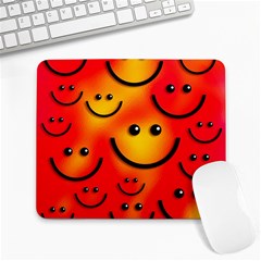 Smile Smiling Face Happy Cute Large Mousepads by Pakrebo