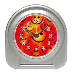 Smile Smiling Face Happy Cute Travel Alarm Clock by Pakrebo