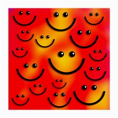 Smile Smiling Face Happy Cute Medium Glasses Cloth by Pakrebo