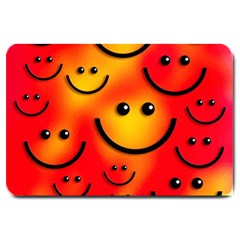 Smile Smiling Face Happy Cute Large Doormat  by Pakrebo