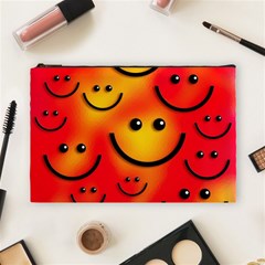 Smile Smiling Face Happy Cute Cosmetic Bag (large) by Pakrebo