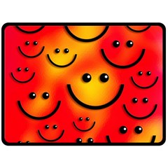 Smile Smiling Face Happy Cute Fleece Blanket (large)  by Pakrebo