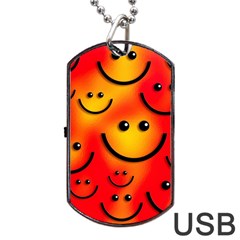 Smile Smiling Face Happy Cute Dog Tag Usb Flash (one Side) by Pakrebo