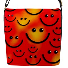 Smile Smiling Face Happy Cute Flap Closure Messenger Bag (s) by Pakrebo