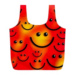 Smile Smiling Face Happy Cute Full Print Recycle Bag (l) by Pakrebo