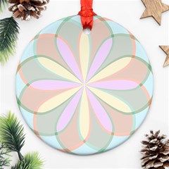 Flower Stained Glass Window Symmetry Ornament (round) by Pakrebo