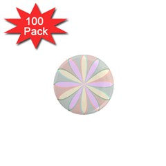 Flower Stained Glass Window Symmetry 1  Mini Magnets (100 Pack)  by Pakrebo