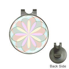 Flower Stained Glass Window Symmetry Hat Clips With Golf Markers by Pakrebo