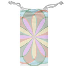 Flower Stained Glass Window Symmetry Jewelry Bag by Pakrebo