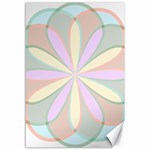 Flower Stained Glass Window Symmetry Canvas 12  x 18  11.88 x17.36  Canvas - 1