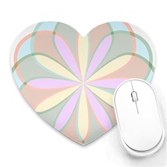 Flower Stained Glass Window Symmetry Heart Mousepads by Pakrebo