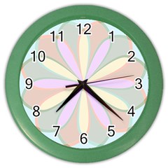 Flower Stained Glass Window Symmetry Color Wall Clock by Pakrebo